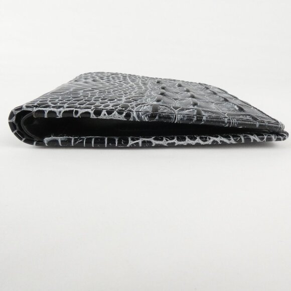 Roger Ximenez Wallet Men's Shadow Gray Mock Croc Genuine Leather Wallet NEW - Picture 2 of 13